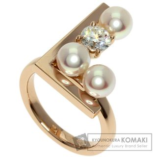 タサキ(TASAKI)のTASAKI バランスノート アコヤパール 真珠 ダイヤモンド リング・指輪 K18PG レディース(リング(指輪))