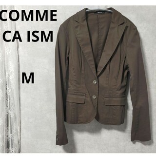 コムサイズム(COMME CA ISM)のCOMME CA ISM　コムサイズム　ジャケット　カーキー　茶色　襟　羽織り(テーラードジャケット)