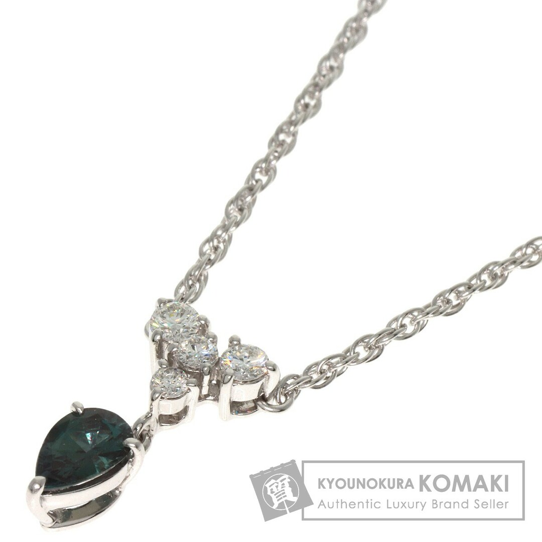 MIKIMOTO アレキサンドライト ダイヤモンド ネックレス K18WG レディース