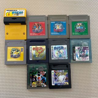 ポケモン(ポケモン)のゲームボーイ　ポケモンソフト10本セット　レアあり(携帯用ゲームソフト)