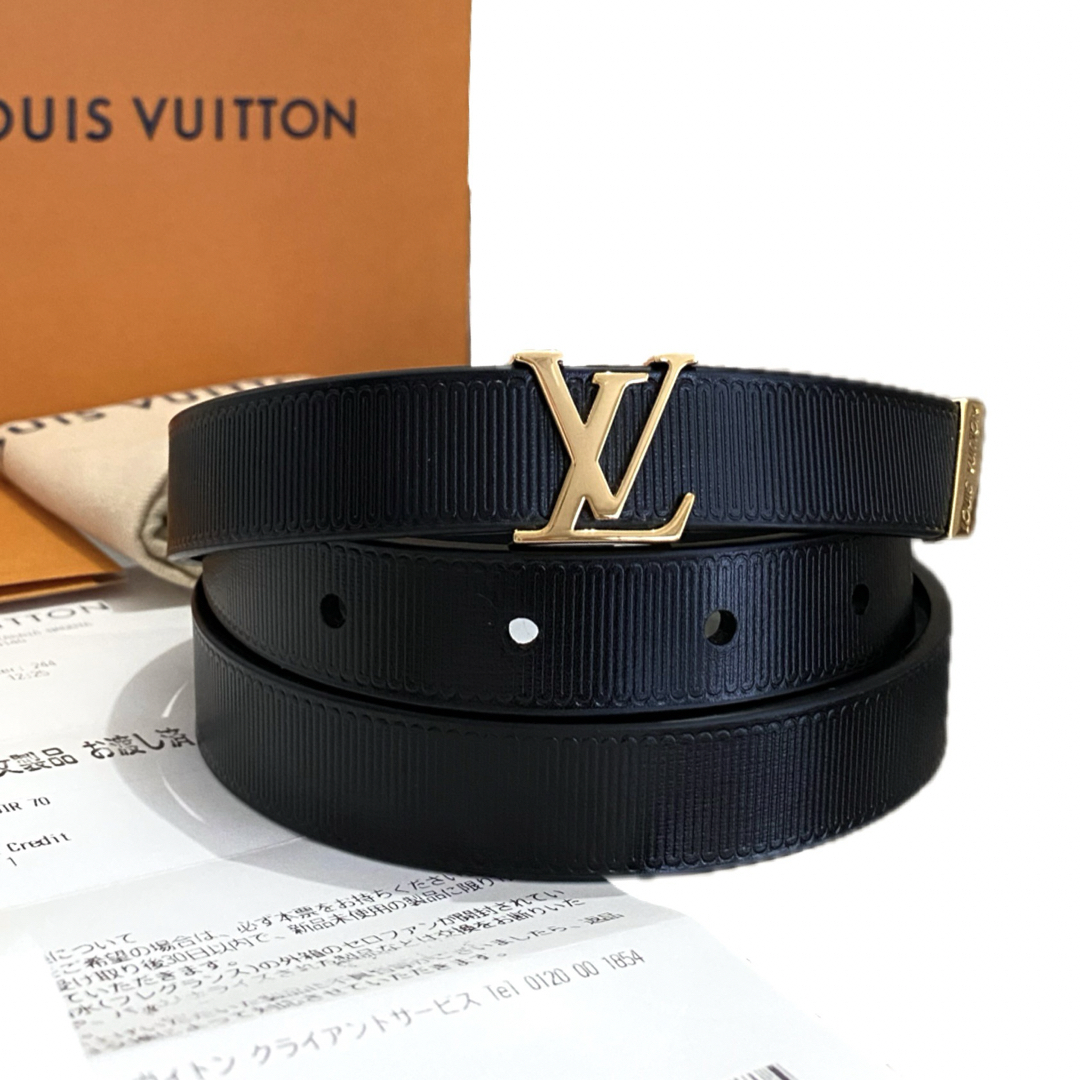 ルイヴィトン LOUIS VUITTON ベルト ブラック ゴールド カーフ - www ...