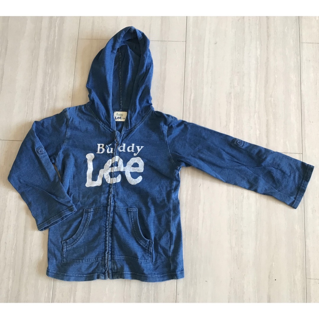 Lee(リー)のLee フルジップパーカー　ダメージ加工風　ジーンズ風 キッズ/ベビー/マタニティのキッズ服男の子用(90cm~)(ジャケット/上着)の商品写真