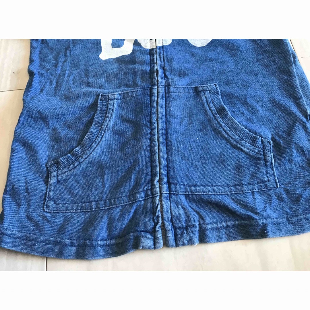 Lee(リー)のLee フルジップパーカー　ダメージ加工風　ジーンズ風 キッズ/ベビー/マタニティのキッズ服男の子用(90cm~)(ジャケット/上着)の商品写真