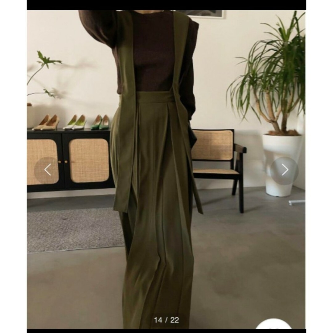 Ameri VINTAGE(アメリヴィンテージ)のSUSPENDER PLEATS SKIRT　試着のみ レディースのスカート(ロングスカート)の商品写真