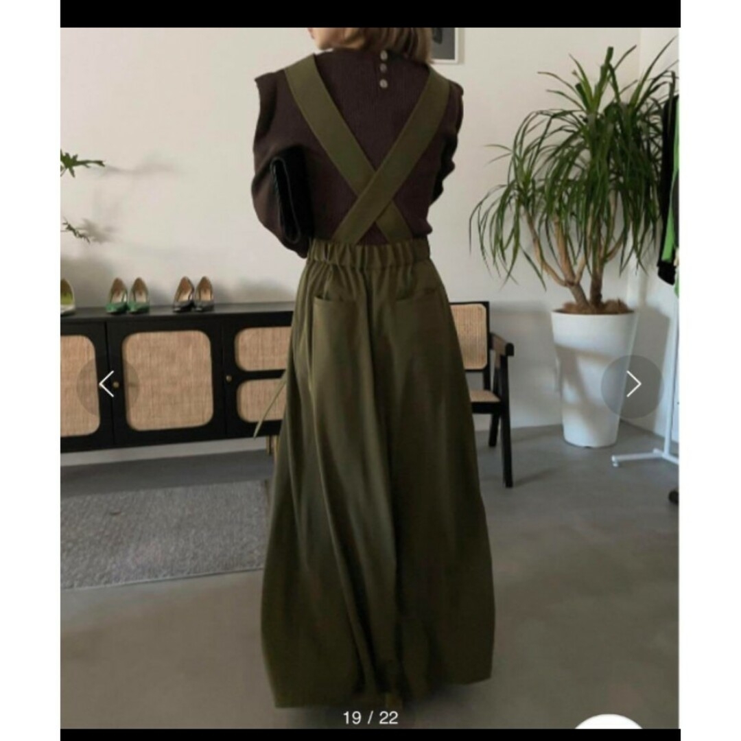 Ameri VINTAGE(アメリヴィンテージ)のSUSPENDER PLEATS SKIRT　試着のみ レディースのスカート(ロングスカート)の商品写真