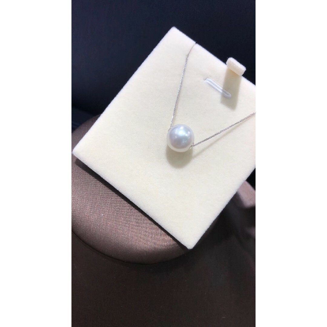 【高級】南洋白蝶真珠　一粒ネックレスk18 レディースのアクセサリー(ネックレス)の商品写真