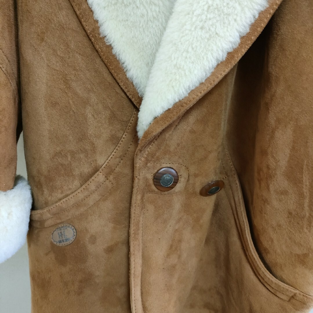 H.L(アッシュエル)のスエードムートンハーフコート レディースのジャケット/アウター(ムートンコート)の商品写真