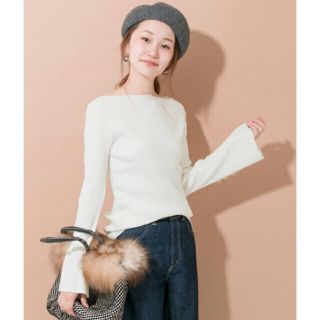 アーバンリサーチ(URBAN RESEARCH)の今季2017ssリブカットソー♡フレアスリーブ♡美品(カットソー(長袖/七分))