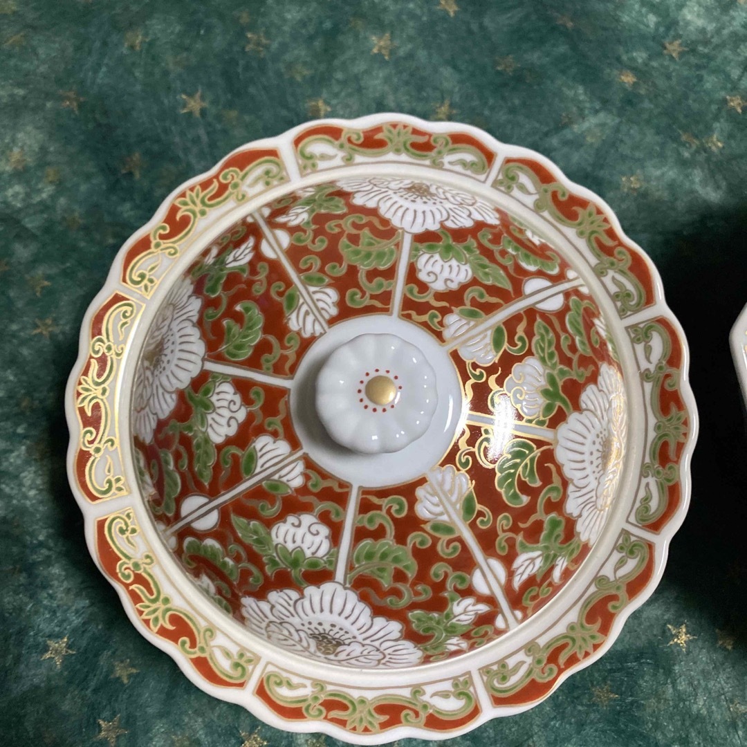 蓋付き器 錦松梅 光峰作 足付 希少 陶芸 蓋付き器 錦松梅 光峰作 足付 希少 陶芸