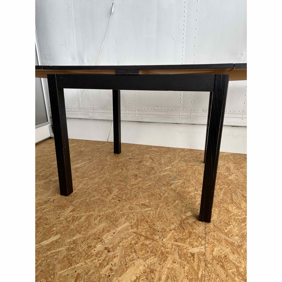 IKEA ダイニング テーブル 伸長 机 おしゃれ かわいい 黒 ブラック 木