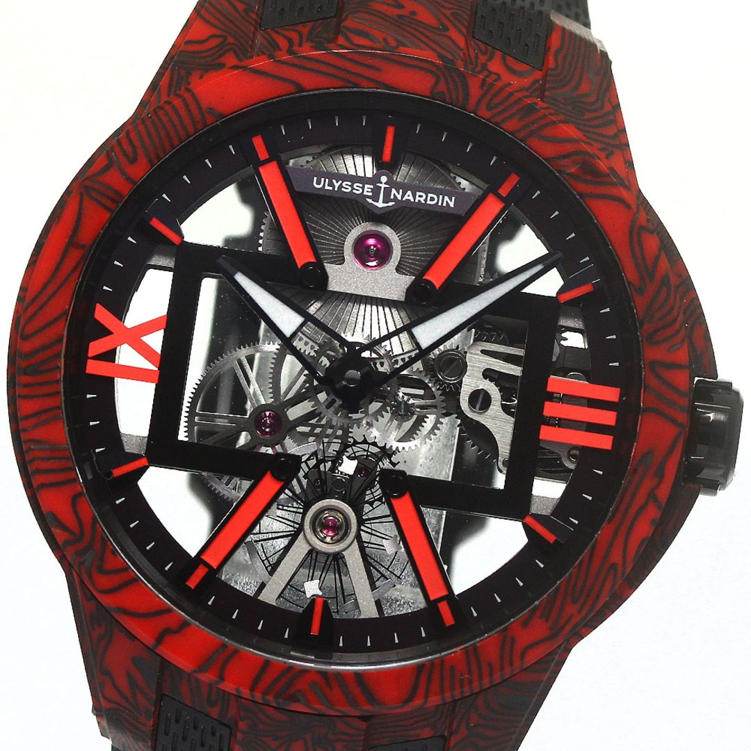 ULYSSE NARDIN(ユリスナルダン)のユリス・ナルダン Ulysse Nardin 3713-260/MAGMA NEW EXECUTIVE SKELETON X MAGMA 手巻き メンズ 良品 箱・保証書付き_773295 メンズの時計(腕時計(アナログ))の商品写真