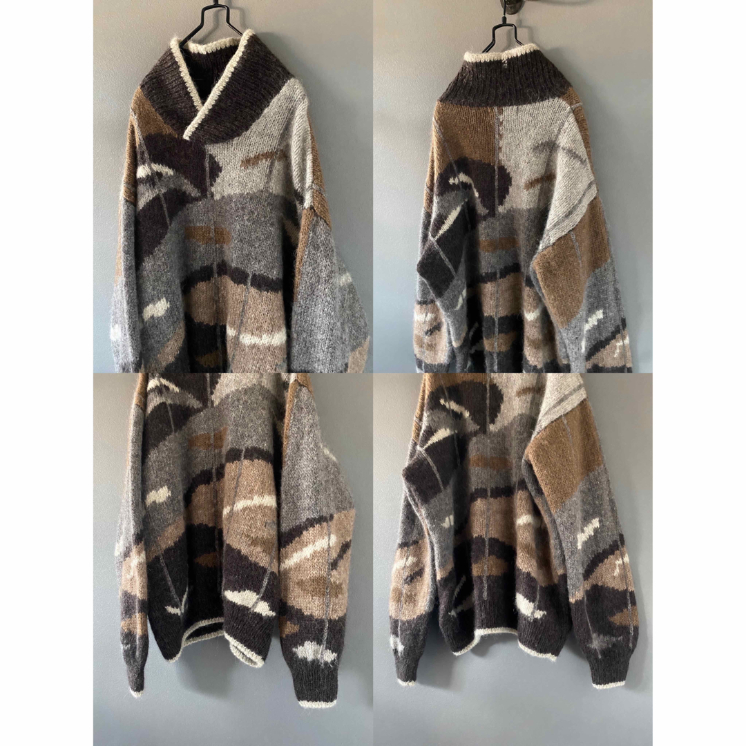 古着 ビンテージ 80s 柔らかいwool ザックリ ニット セーター 古着 ビンテージ 80s 柔らかいwool ザックリ ニット セーター