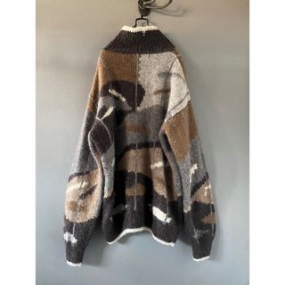 古着 ビンテージ 80s 柔らかいwool ザックリ ニット セーター 希少美品(ニット/セーター)