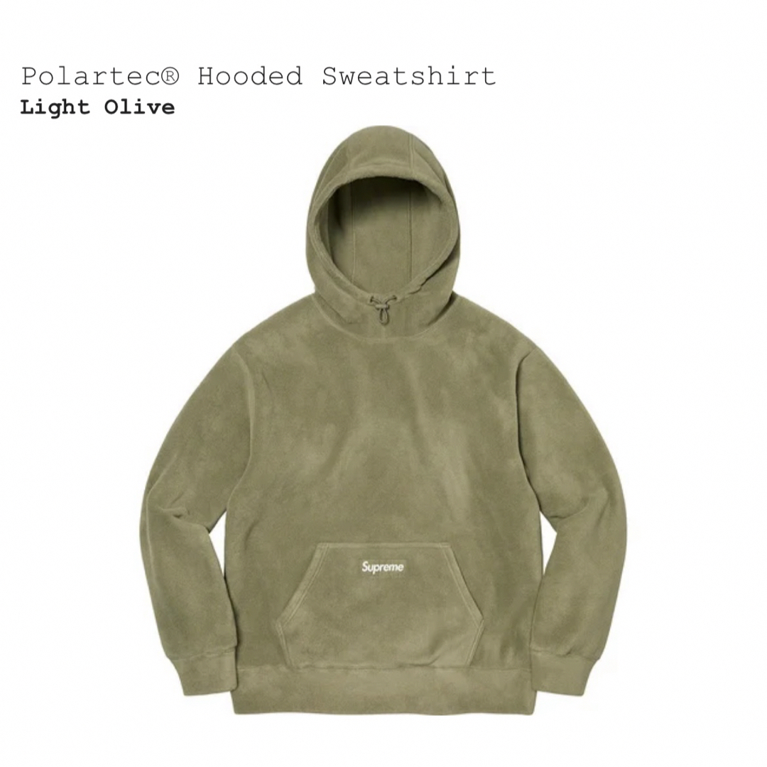 supreme polartec hooded sweatshirt L