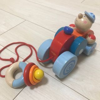 ハーバー(HABA)のhaba おもちゃ　プルトイ　車　木製(知育玩具)