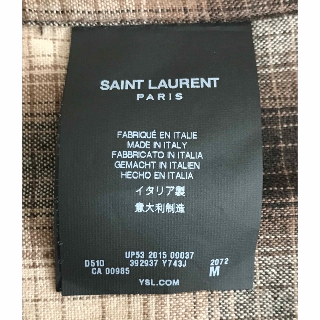 Saint Laurent(サンローラン)のサンローラン 15AW カシミヤ混オンブレチェックウエスタンシャツ Mキムタク着 メンズのトップス(シャツ)の商品写真