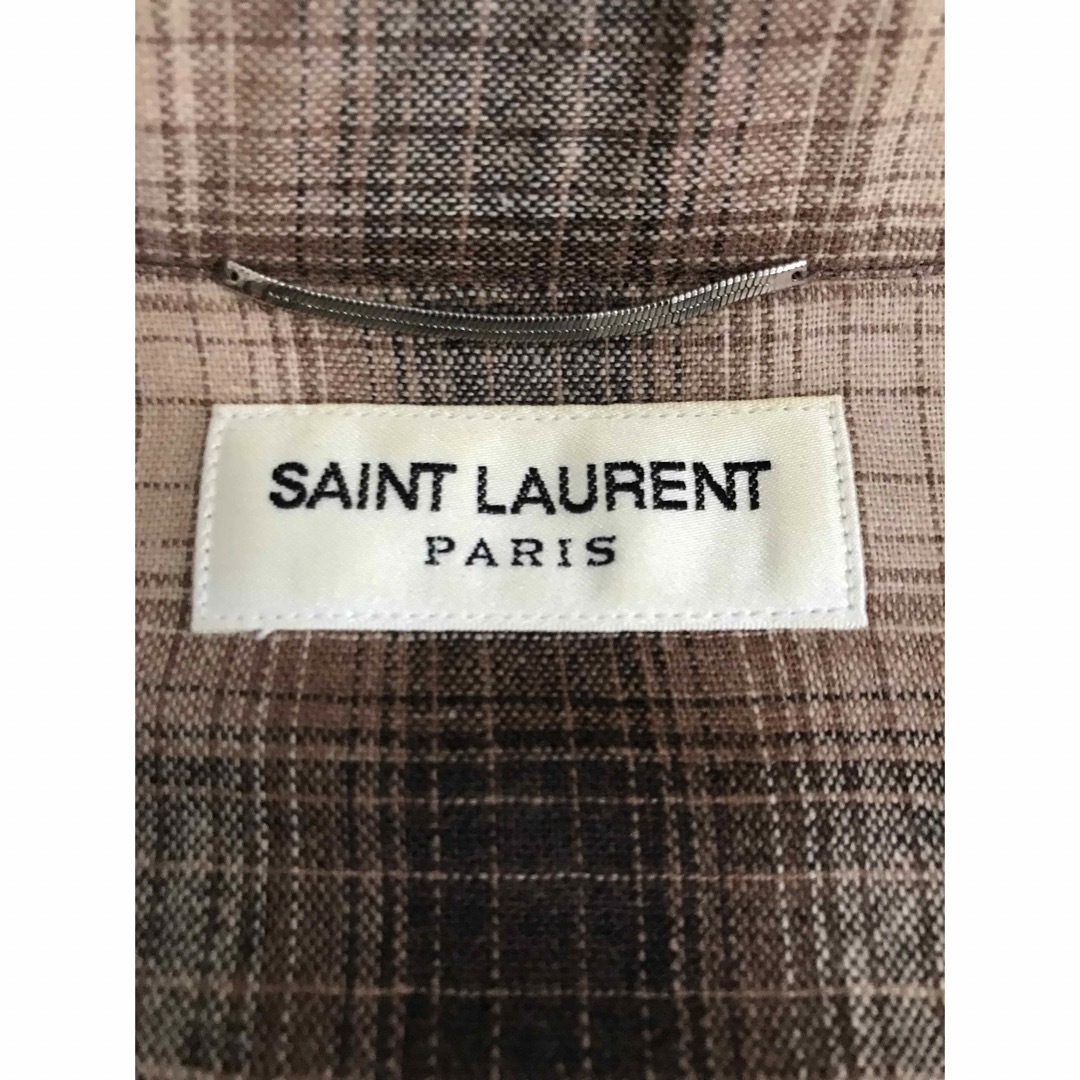 Saint Laurent(サンローラン)のサンローラン 15AW カシミヤ混オンブレチェックウエスタンシャツ Mキムタク着 メンズのトップス(シャツ)の商品写真