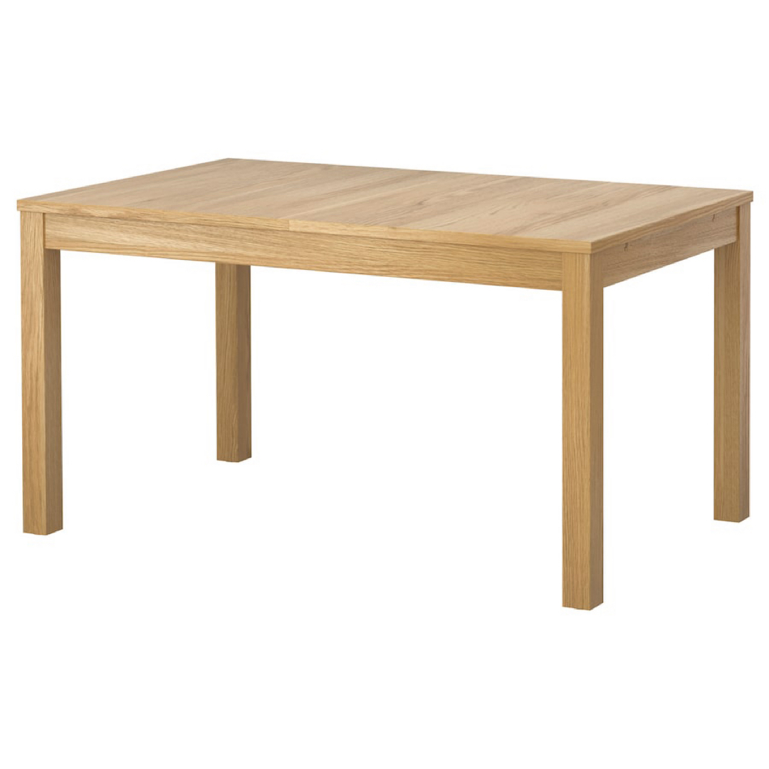 IKEA ビュースタ ダイニング 伸長式 テーブル 机 ナチュラル おしゃれ 木