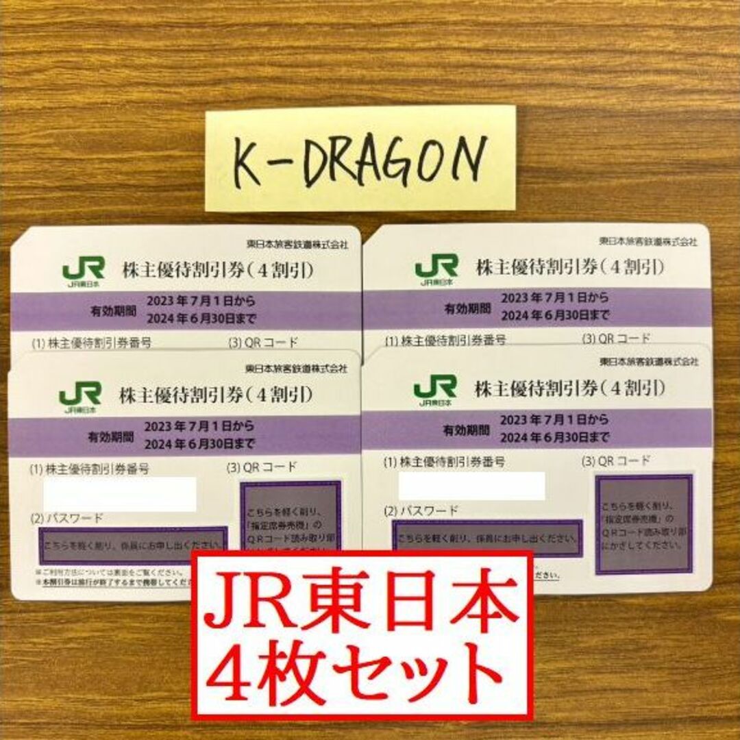 JR東日本株主優待 割引券　4枚　セット