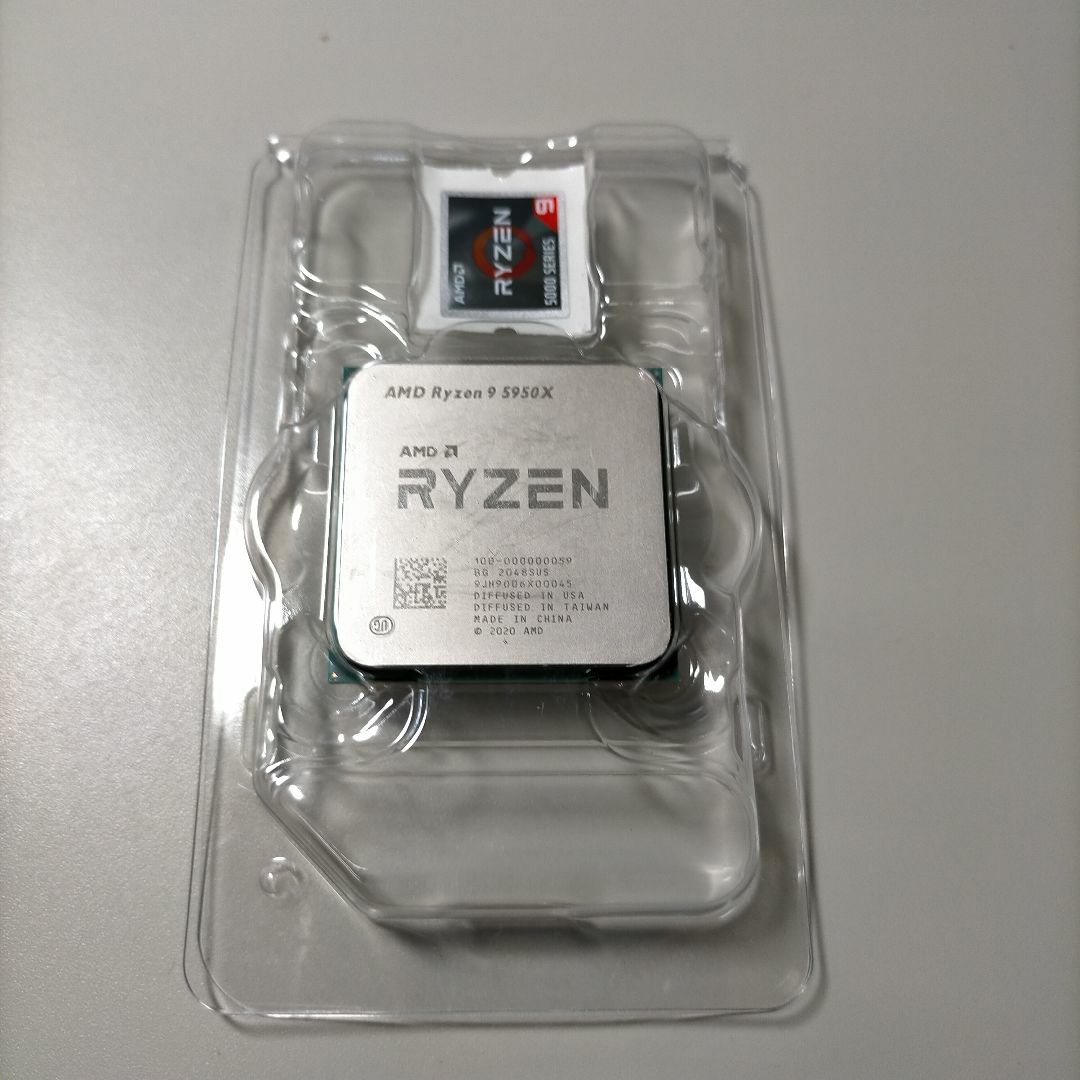 動作品 AMD Ryzen 9 5950X BOX AM4 CPU 16C32T-