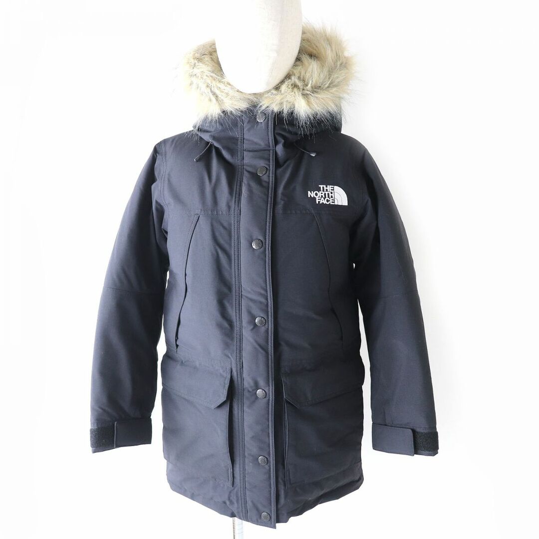 極美△正規品 ノースフェイス NDW92237 ゴアテックス Mountain Down Coat マウンテンダウンコート ファー・フード付 レディース ブラック S　e11-st30330-653