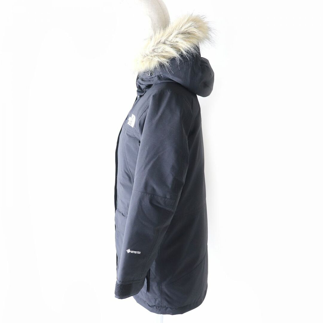 極美△正規品 ノースフェイス NDW92237 ゴアテックス Mountain Down Coat マウンテンダウンコート ファー・フード付 レディース ブラック S　e11-st30330-653