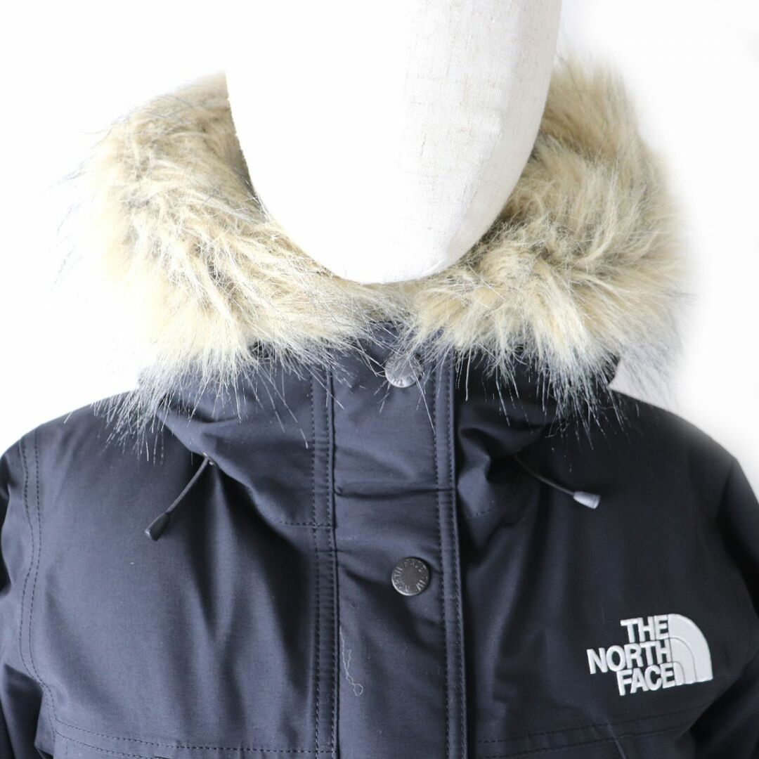 極美△正規品 ノースフェイス NDW92237 ゴアテックス Mountain Down Coat マウンテンダウンコート ファー・フード付 レディース ブラック S　e11-st30330-653