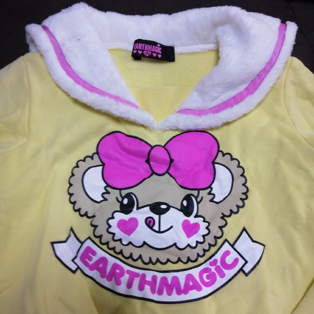 EARTHMAGIC(アースマジック)のアースマジック♡マフィーちゃん♡フェイクファーセーラーカラートレーナー① キッズ/ベビー/マタニティのキッズ服男の子用(90cm~)(Tシャツ/カットソー)の商品写真