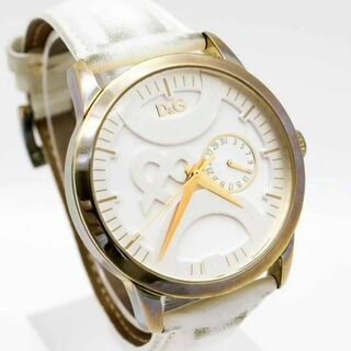 ドルチェアンドガッバーナ(DOLCE&GABBANA)の《人気》Dolce & Gabbana 腕時計 ホワイト デイト ロゴ メンズ(腕時計(アナログ))