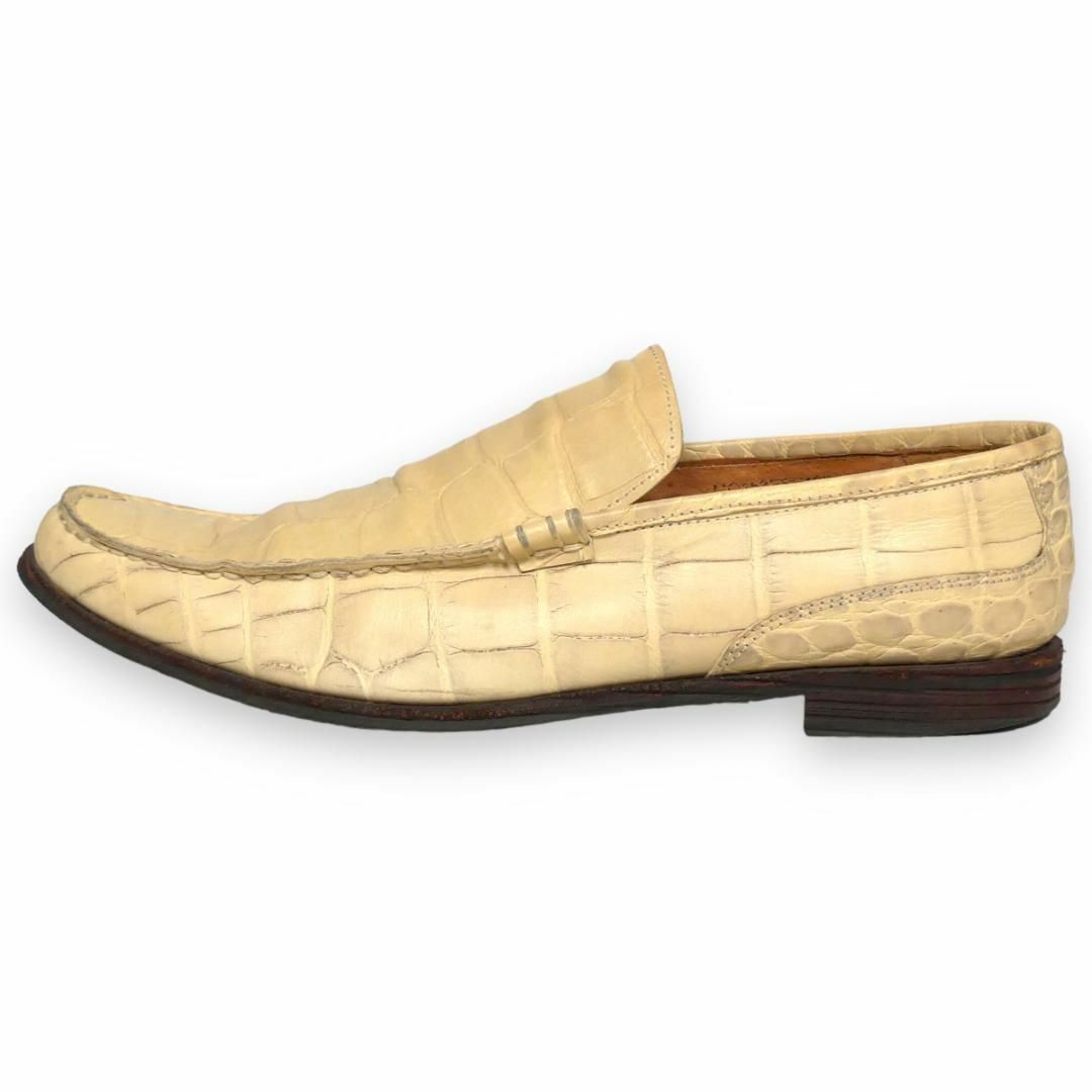 MEN'S BIGI - クロコ スリッポン 25.5 メンズビギ モカシン ローファー