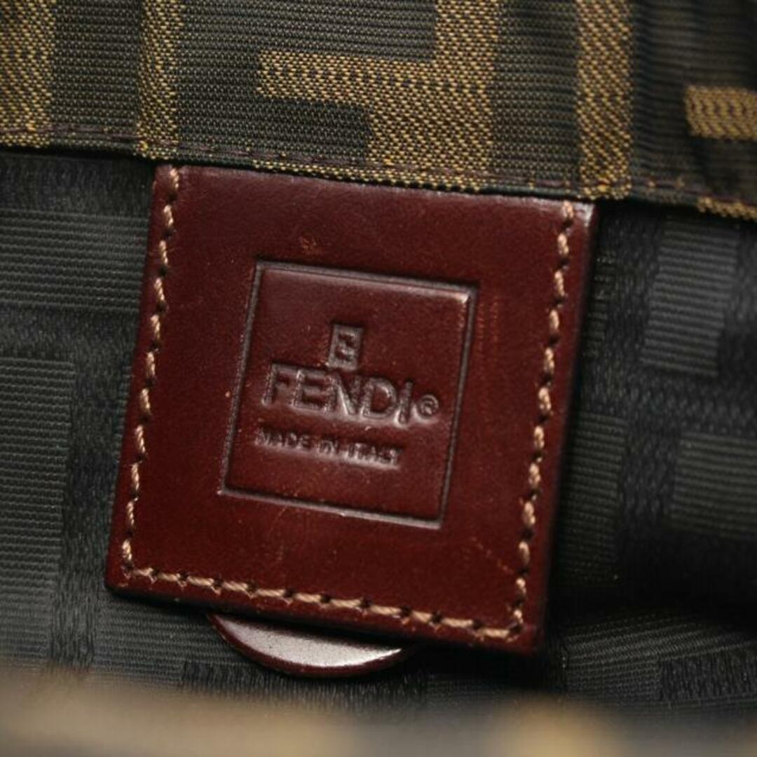 FENDI(フェンディ)のズッカ ワンショルダーバッグ ナイロン レザー ベージュ ダークブラウン レディースのバッグ(ショルダーバッグ)の商品写真