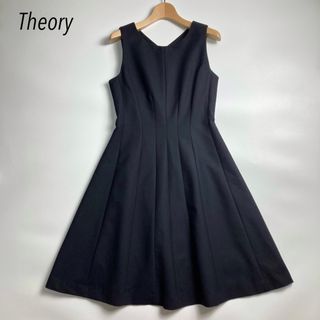 新品タグ付✨ Theory　膝丈ワンピース　スリット　ポケット　2　美シルエット