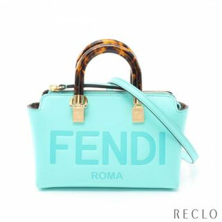 フェンディ(FENDI)のバイザウェイ ミニ ハンドバッグ レザー ターコイズブルー 2WAY(ハンドバッグ)