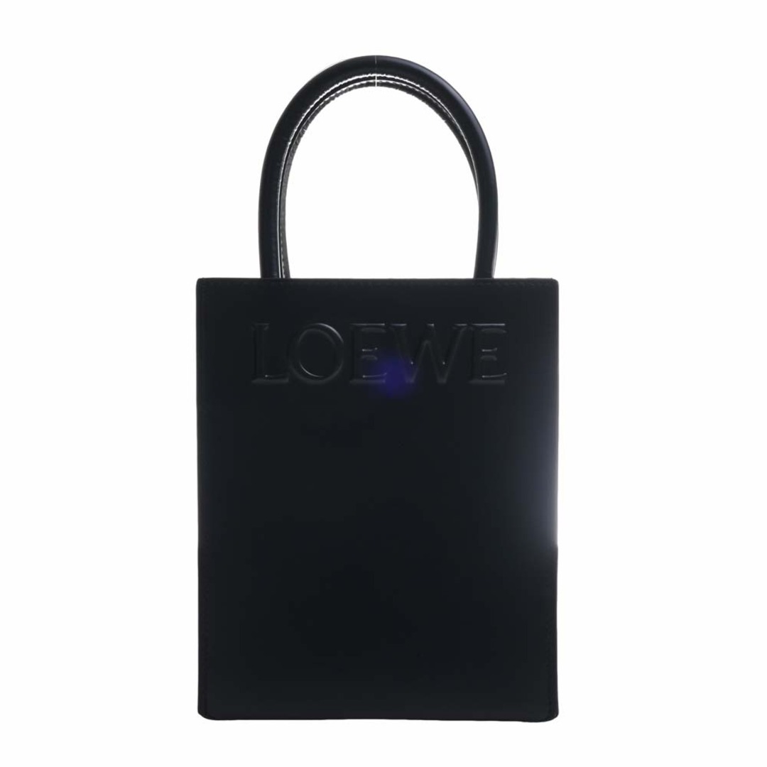 LOEWE ロエベ レザー スタンダード A5 トート 2WAY ハンドバッグ - ブラック by