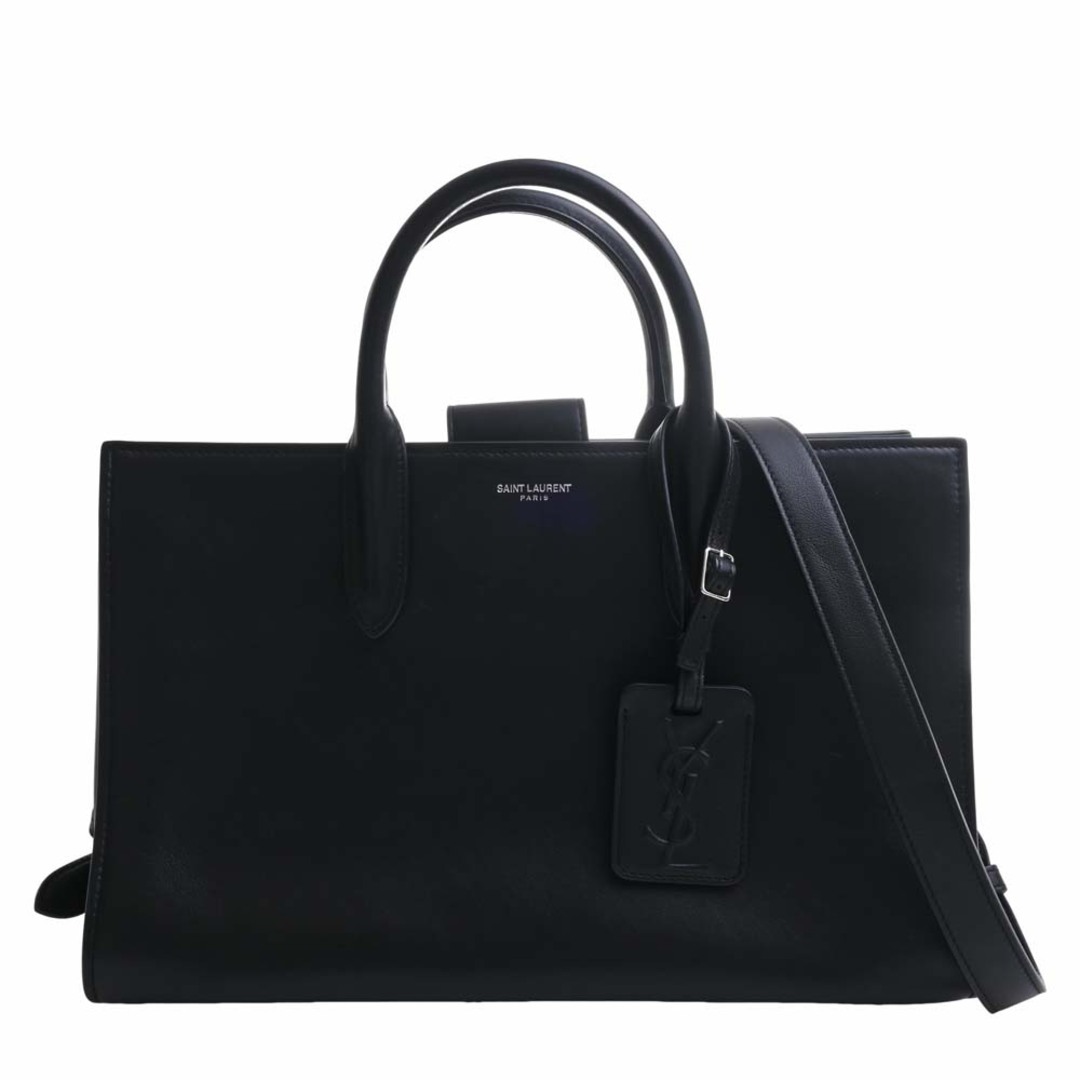 SAINT LAURENT サンローラン カバリヴ ゴーシュ レザー 2WAY ハンドバッグ 504924 ブラック by