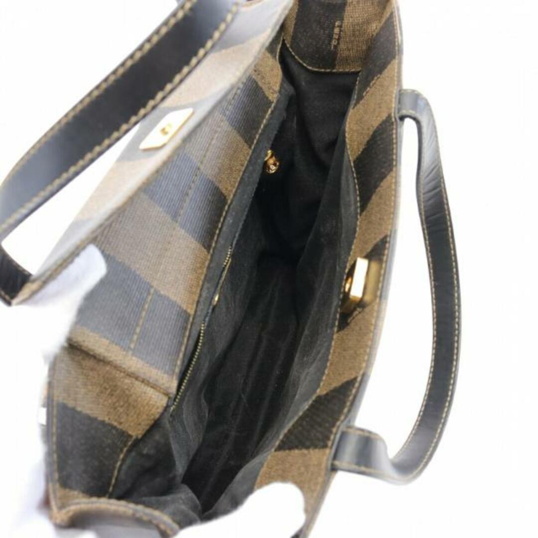 FENDI(フェンディ)のペカン バックパック ハンドバッグ PVC レザー ブラウン ブラック 2WAY レディースのバッグ(ハンドバッグ)の商品写真