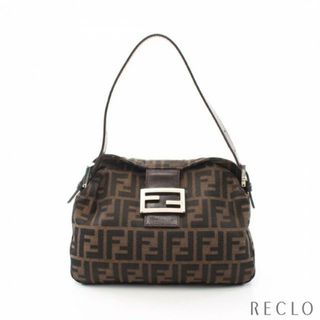 フェンディ(FENDI)のズッキーノ ワンショルダーバッグ キャンバス レザー ブラウン ダークブラウン(ショルダーバッグ)