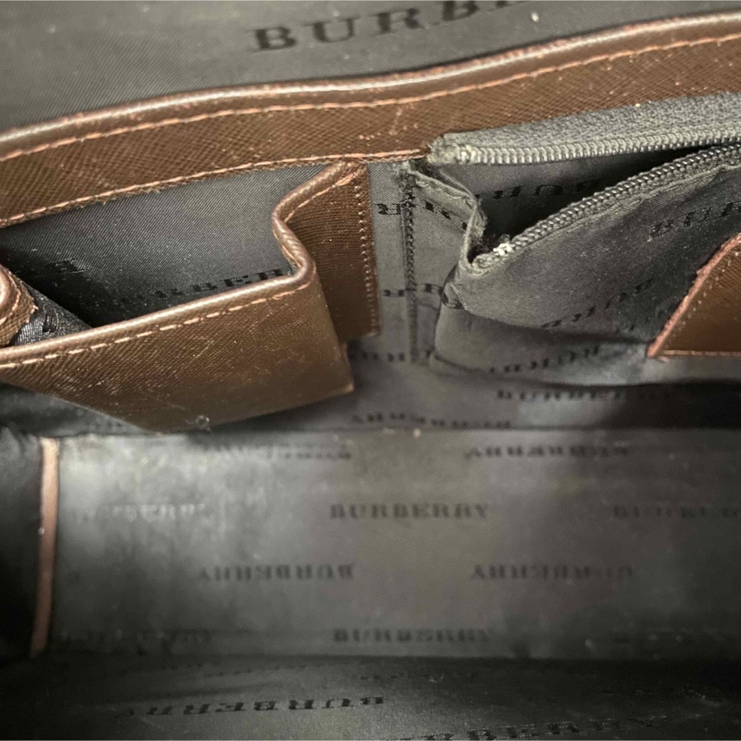 BURBERRY/バーバリー】サフィアーノレザー ブリーフケース ブラウン-