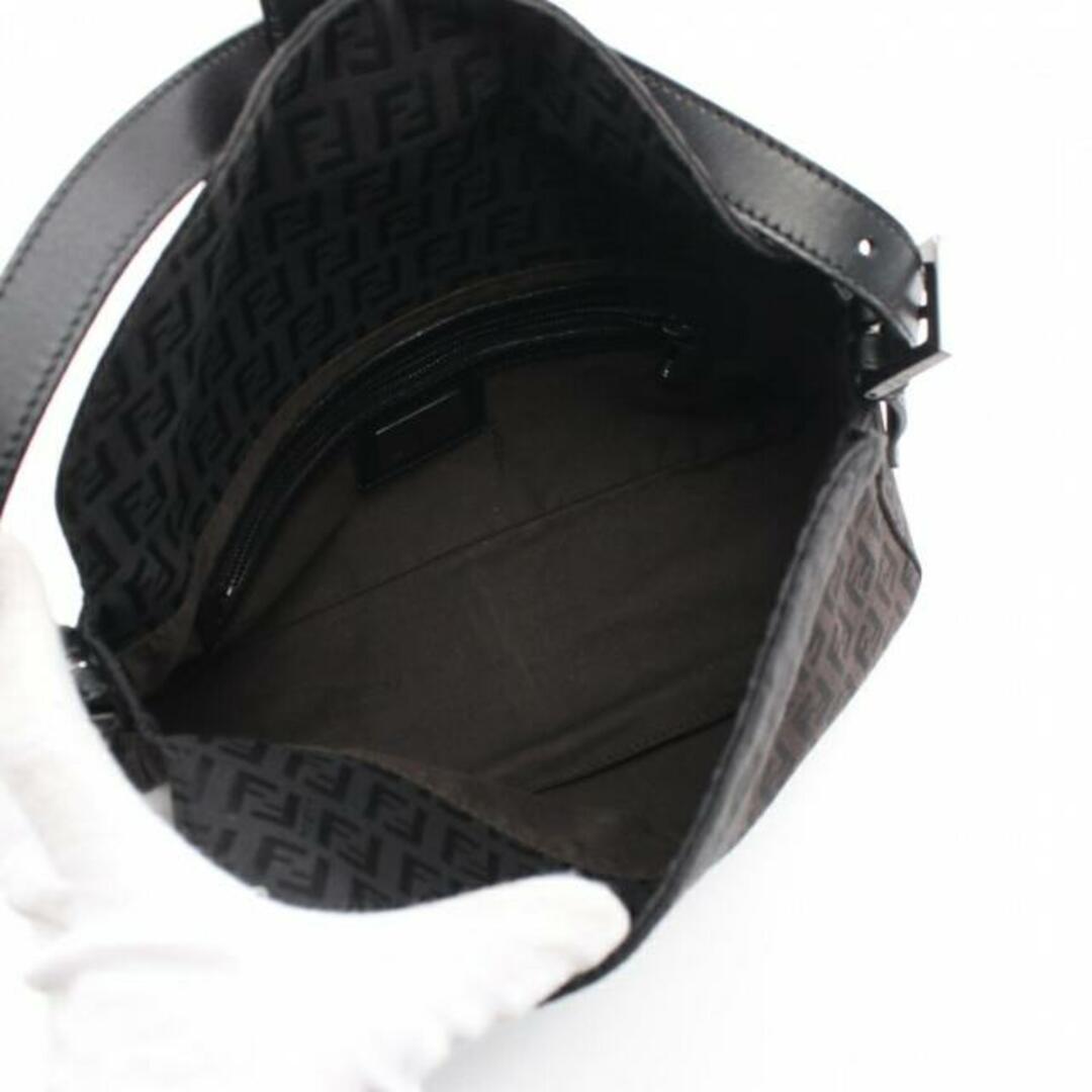 FENDI(フェンディ)のマンマバケット ズッキーノ ワンショルダーバッグ キャンバス レザー ブラック レディースのバッグ(ショルダーバッグ)の商品写真