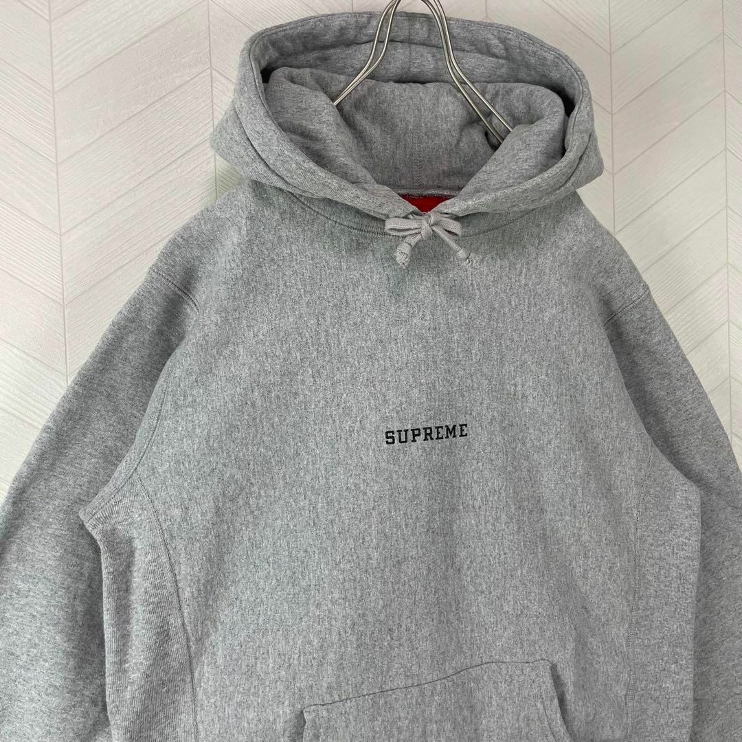 レア！1回着Supreme シュプリームxLeeコラボスウェットパーカーMグレー