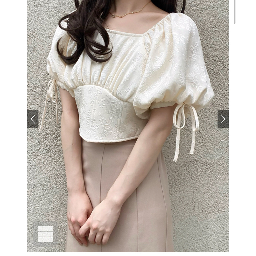 GRL - 袖2way花柄エンボス加工コルセットブラウスの通販 by mochi's