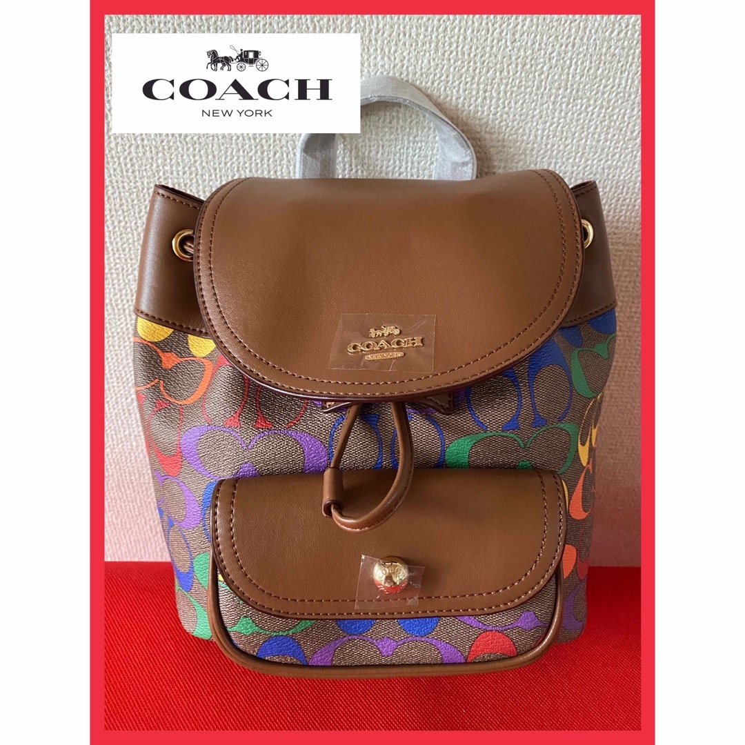 COACH  コーチ　リュック　バックパック　レインボー22　C4097コーチ