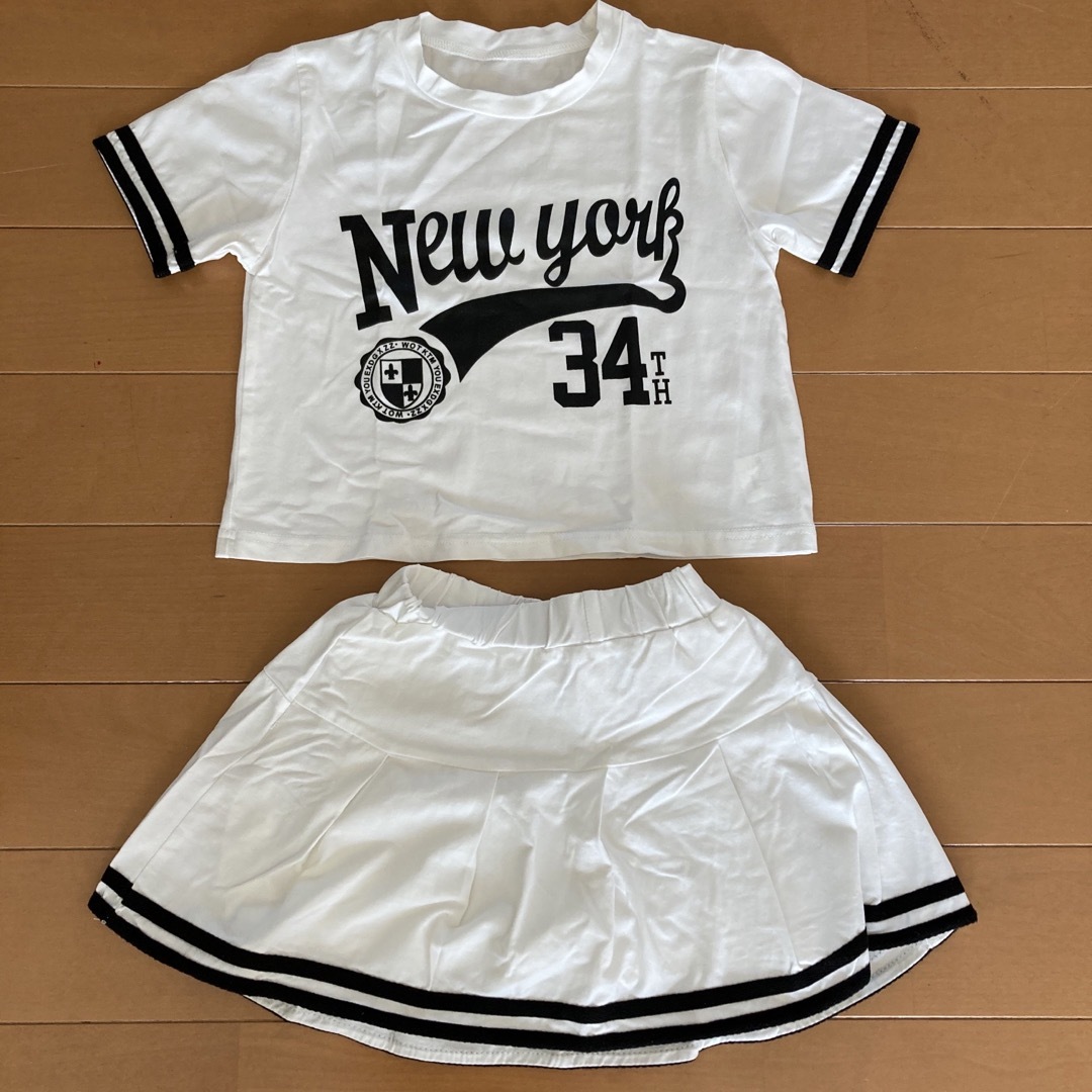 衣装 セットアップ ダンス キッズ/ベビー/マタニティのキッズ服女の子用(90cm~)(Tシャツ/カットソー)の商品写真