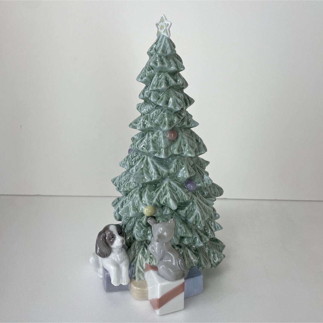 新品　NAO ナオ　ツリーとあそぼう　クリスマスツリー　リヤドロ　陶器　犬　猫 1
