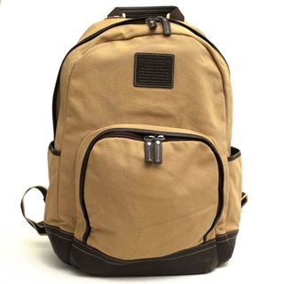 コーチ(COACH)のコーチ／COACH リュック バッグ バックパック メンズ 男性 男性用コットン 綿 キャンバス レザー 革 ベージュ  F70579 Heritage Web Canvas Backpack ヘリテージ ウェブ キャンバス バックパック ウォッシュ加工(バッグパック/リュック)