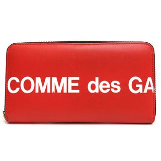 コムデギャルソン(COMME des GARCONS)のコムデギャルソン／COMME des GARCONS 長財布 財布 ウォレット メンズ 男性 男性用レザー 革 本革 レッド 赤  SA0111HL HUGE LOGO -RED ラウンドジップ ラウンドファスナー 小銭入れあり(長財布)