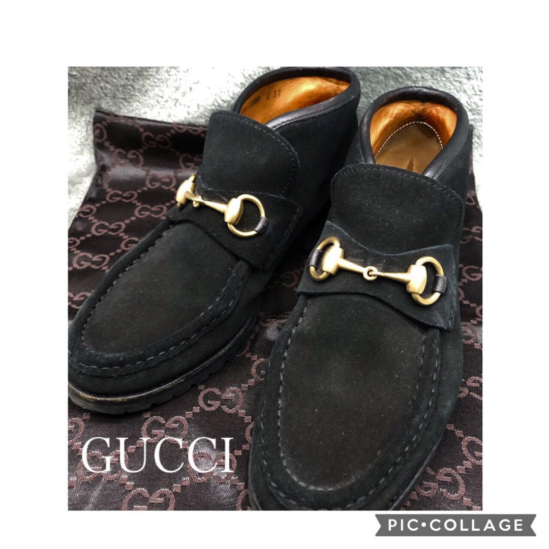 Gucci(グッチ)のGUCCI グッチ　ホースビット　スエード　チャッカブーツ イタリア製 レディースの靴/シューズ(ブーツ)の商品写真