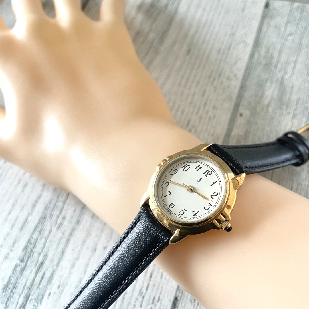 【電池交換済】Yves Saint Laurent 腕時計 ゴールド ラウンド
