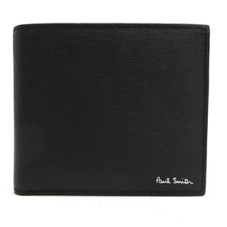 ポールスミス(Paul Smith)のポールスミス／Paul Smith 財布 ウォレット メンズ 男性 男性用レザー 革 本革 ブラック 黒  M1A-4833 HSTRGS 79A Straw Grain ストローグレイン マルチストライプ 小銭入れあり 二つ折り(長財布)