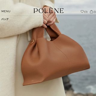 POLENE Numero neuf キャメル(ハンドバッグ)